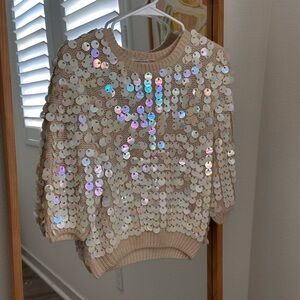 Vintage Sweater — Iridescent Sequins